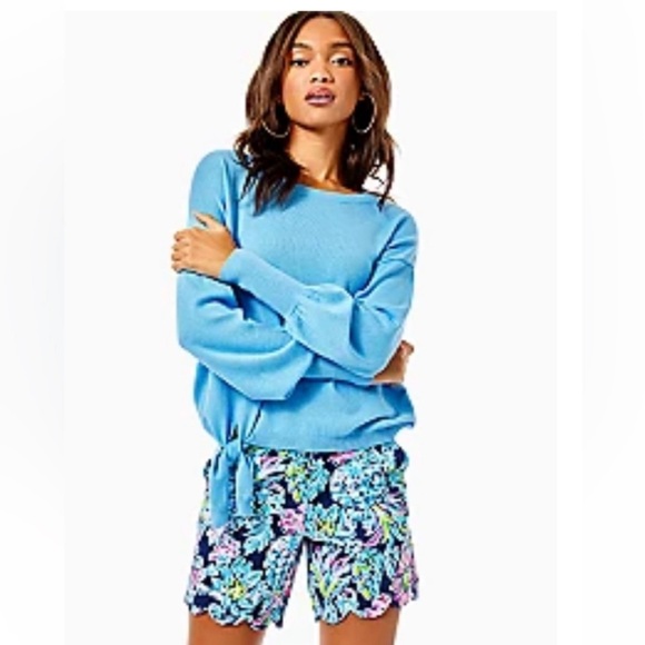 NWT Lilly Pulitzer Darci Knit Short High Tide Navy Size 2 - Picture 2 of 6